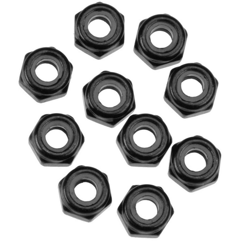 AXA1053 Nylon Locking Hex Nut M3 Black (10) - HORIZON HOBBY - R&eacute;f&eacute;rence: AXIC1053