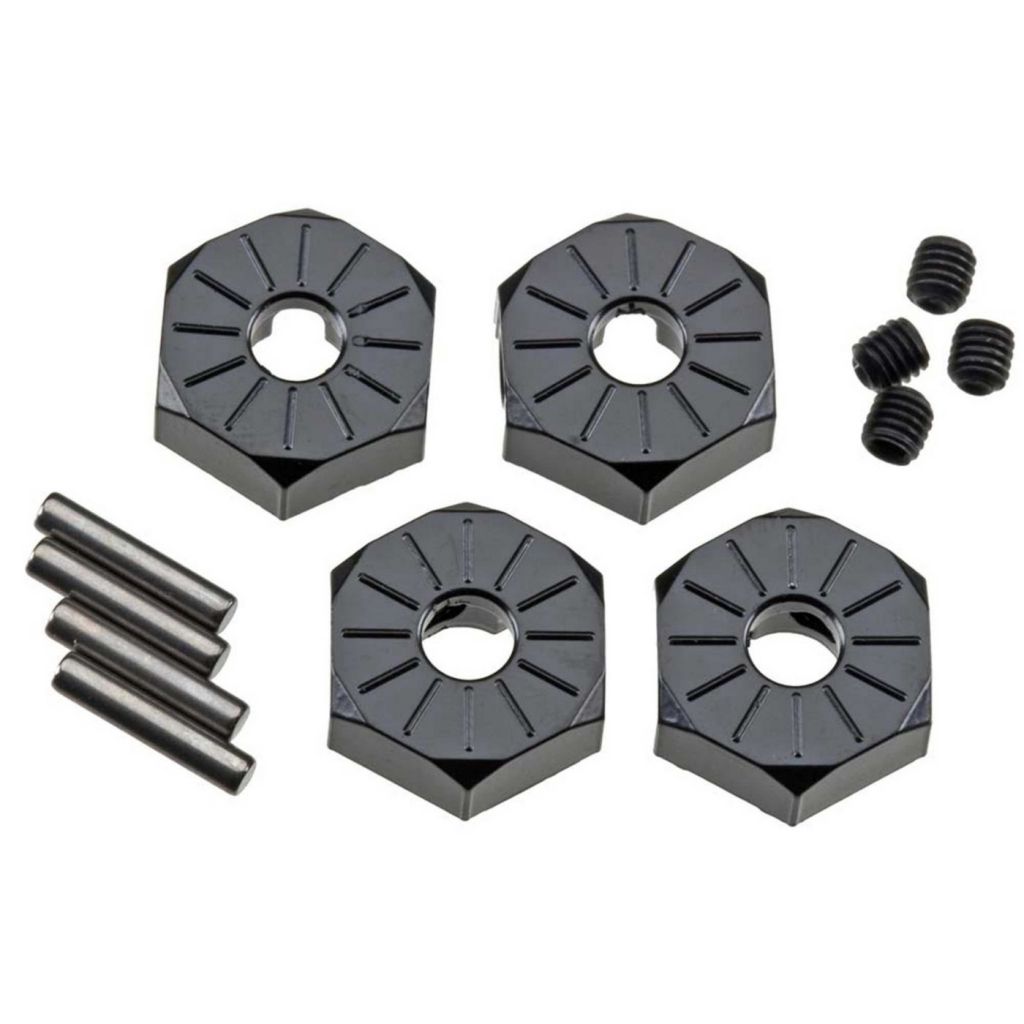 AX30427 Aluminum Hub Narrow 12mm Black (4) - HORIZON HOBBY - R&eacute;f&eacute;rence: AXIC3042