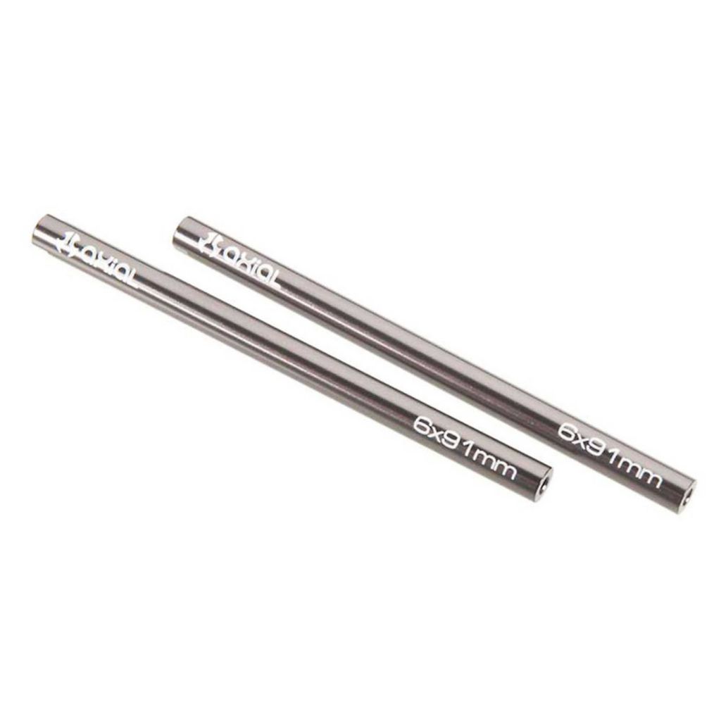 AX30524 Threaded Aluminum Pipe 6x91mm Grey (2) - HORIZON HOBBY - R&eacute;f&eacute;rence: AXIC3524