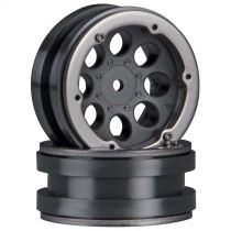 AX8087 8-Hole 1.9 Beadlock Wheel Black (2) - HORIZON HOBBY - R&eacute;f&eacute;rence: AXIC8087