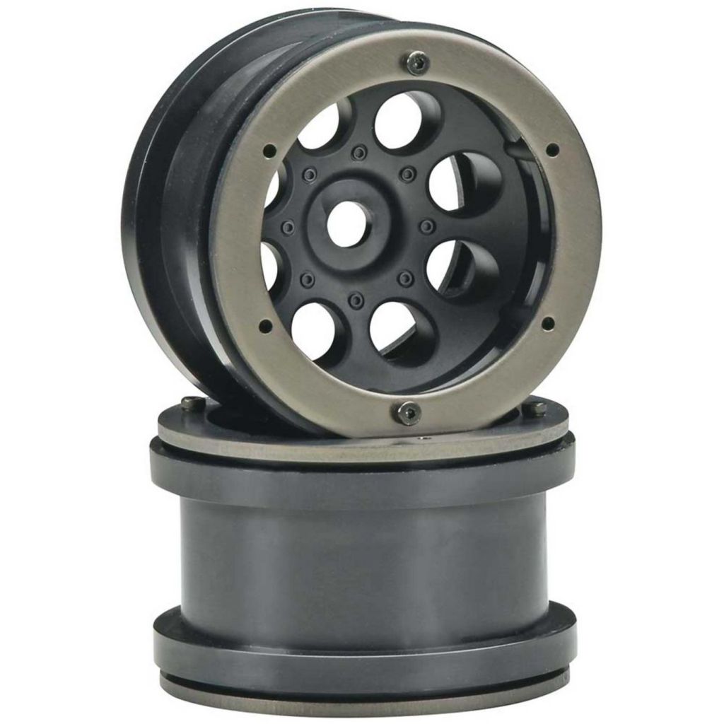 AX8097 2.2 8-Hole Beadlock Black - HORIZON HOBBY - R&eacute;f&eacute;rence: AXIC8097