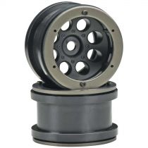 AX8097 2.2 8-Hole Beadlock Black - HORIZON HOBBY - R&eacute;f&eacute;rence: AXIC8097
