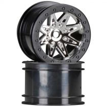 AX08137 2.2 Rebel Wheels 41mm Wide Chrm/Blk (2) - HORIZON HOBBY - R&eacute;f&eacute;rence: AXIC8137