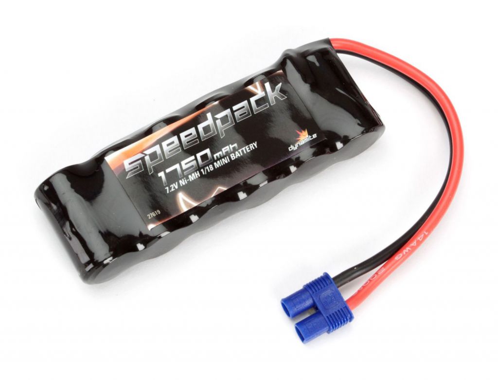 Batterie configuration plate7.2V 1750mA NiMH, prise EC3 pour Mini 1/18 - HORIZON HOBBY - R&eacute;f&eacute;rence: DYN1471