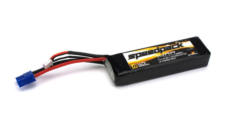 Minis -Batterie LiPo 11,1V 3S 1400mA 30C, long /EC3 - HORIZON HOBBY - R&eacute;f&eacute;rence: DYN1477