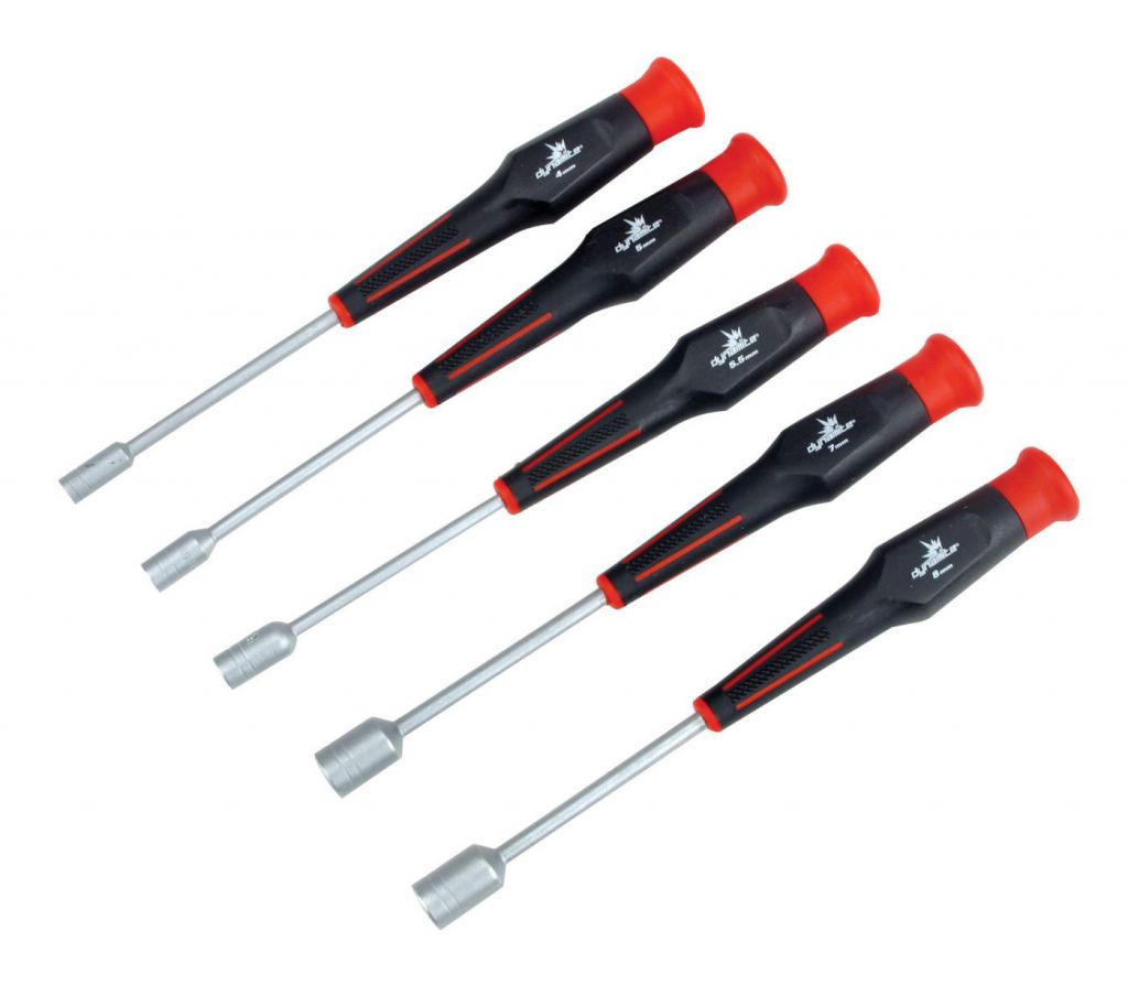 Assortiment de tournevis p/&eacute;crous M&eacute;triques (5pcs) - HORIZON HOBBY - R&eacute;f&eacute;rence: DYN2806