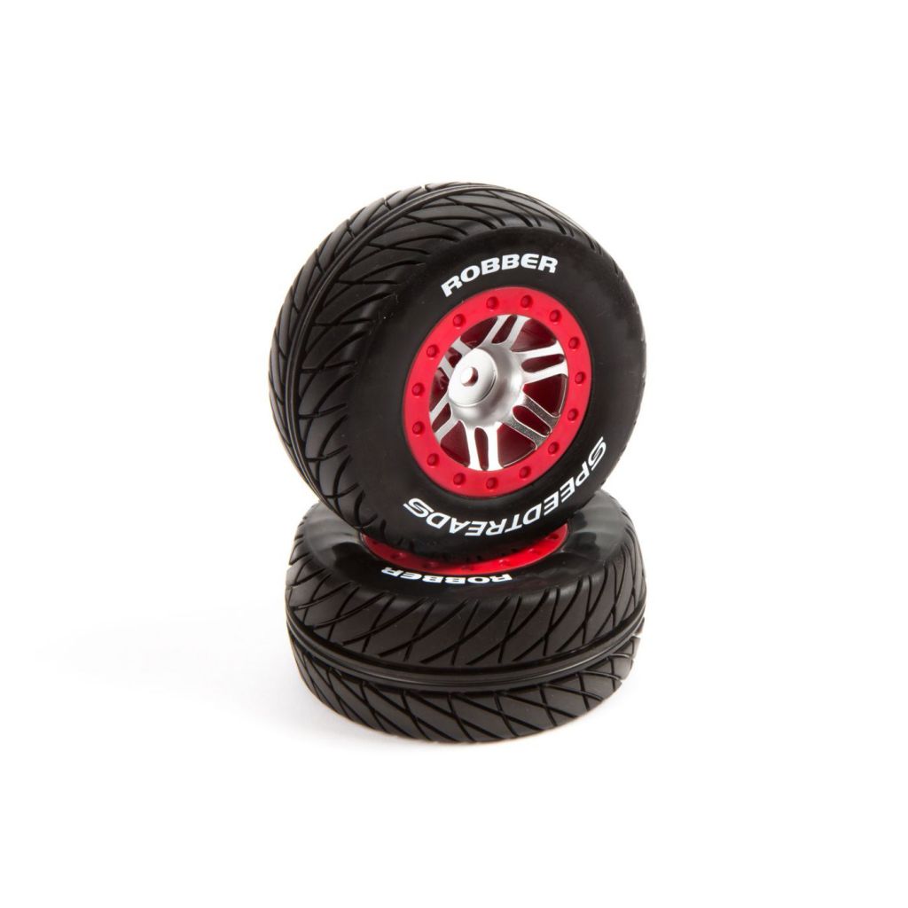 Traxxas Slash -Pneus arri&egrave;res Speddtreads mont&eacute;s (2) - HORIZON HOBBY - R&eacute;f&eacute;rence: DYN5123