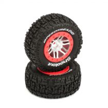 Traxxas Slash -Pneus 4X4 SCT avant ou arri&egrave;re Speedtreads Shootout mont&eacute;s sur jantes (2) - HORIZON HOBBY - R&eacute;f&eacute;rence: DYN5126