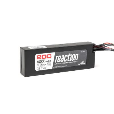 Batterie Reaction Li-Po 2S 7,4V 4000mA 20C, boitier rigide, prise Deans - HORIZON HOBBY - R�f�rence: DYN9001D