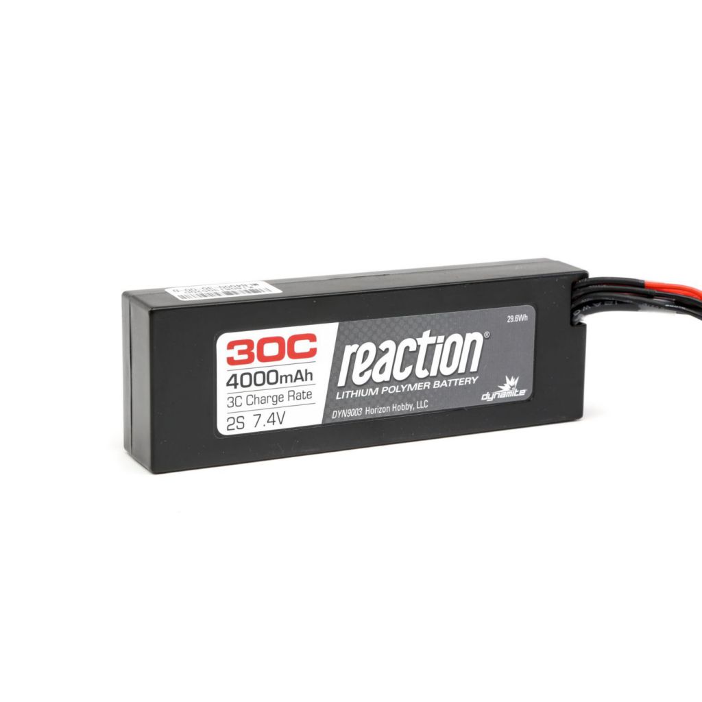Batterie Reaction Li-Po 2S 7,4V 4000mA 30C, boitier rigide, prise Deans - HORIZON HOBBY - R&eacute;f&eacute;rence: DYN9003D