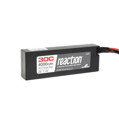 Batterie Reaction Li-Po 2S 7,4V 4000mA 30C, boitier rigide, prise Deans - HORIZON HOBBY - R�f�rence: DYN9003D