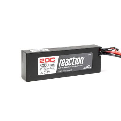 Batterie Reaction Li-Po 2S 7,4V 5000mA 20C, boitier rigide, prise Deans - HORIZON HOBBY - R�f�rence: DYN9004D