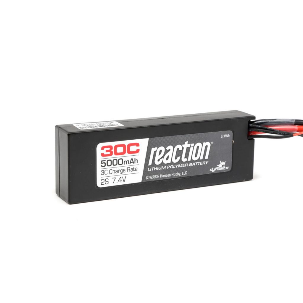 Pack REACTION 7,4V 5000mAh 2S 30C Lipo Coque rigide: EC3 - HORIZON HOBBY - R&eacute;f&eacute;rence: DYN9005EC