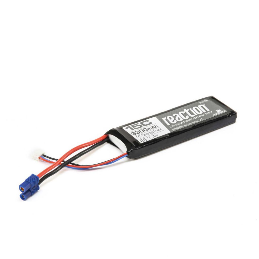 Batterie r&eacute;cepteur 2S 7,4V 3300mA 15C avec prise EC3 - HORIZON HOBBY - R&eacute;f&eacute;rence: DYNB0503