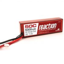 Batterie Reaction Li-Po 2S 7,4V 5000mA 50C, boitier rigide, prise EC3 - HORIZON HOBBY - R&eacute;f&eacute;rence: DYNB3802EC