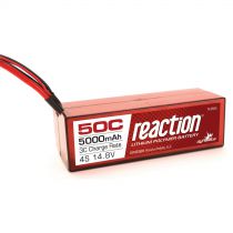 Batterie Reaction Li-Po 4S 14.8V 5000mA 50C, boitier rigide, prise EC5 - HORIZON HOBBY - R&eacute;f&eacute;rence: DYNB3804EC