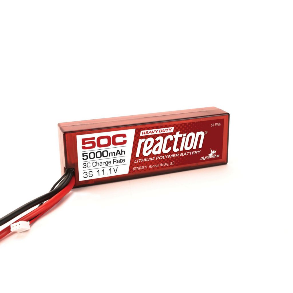 Batterie Reaction Li-Po 3S 11,1V 5000mA 50C, boitier rigide, prise EC5 - HORIZON HOBBY - R&eacute;f&eacute;rence: DYNB3811EC