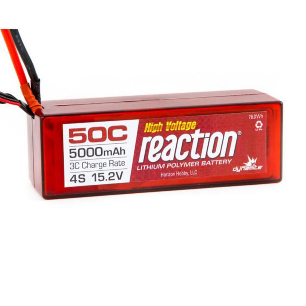 Batterie Li-Po Reaction HV 4S 15,2V 5000mA 50C, Boitier rigide: TRA - HORIZON HOBBY - R&eacute;f&eacute;rence: DYNB3854T