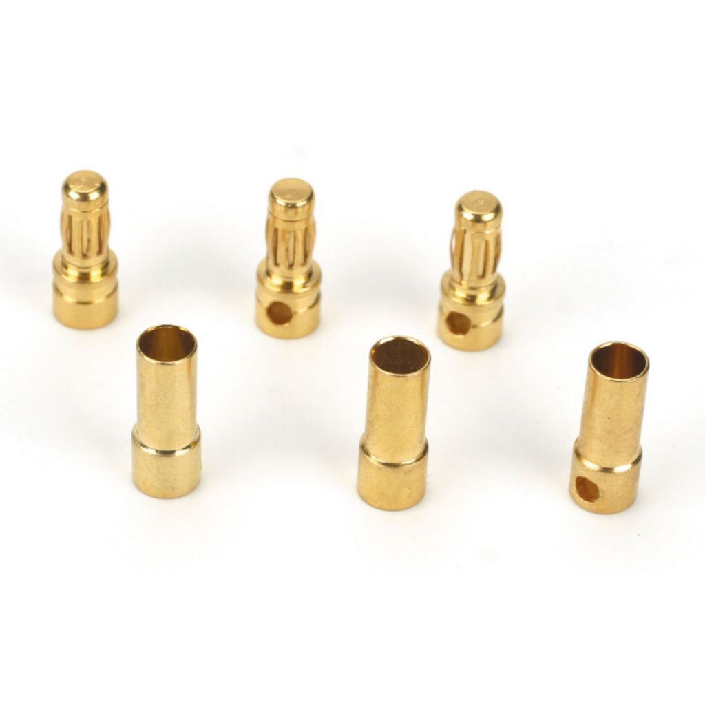 Connecteur cylindrique plaqu&eacute; or, 3.5mm (3) - HORIZON HOBBY - R&eacute;f&eacute;rence: DYNC0043