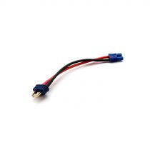 Cordon adapteur batterie: EC2 c&ocirc;t&eacute; batterie vers type Deans m&acirc;le - HORIZON HOBBY - R&eacute;f&eacute;rence: DYNC0065