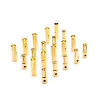 Set de connecteurs cylindriques plaqu&eacute;s or diam. 4mm (10) - HORIZON HOBBY - R&eacute;f&eacute;rence: DYNC0087