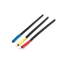 Set de c&acirc;bles pour moteur brushless, connecteurs cylindriques Femelles 4mm, Bleu/Jaune/Orange - HORIZON HOBBY - R&eacute;f&eacute;rence: DYNC0