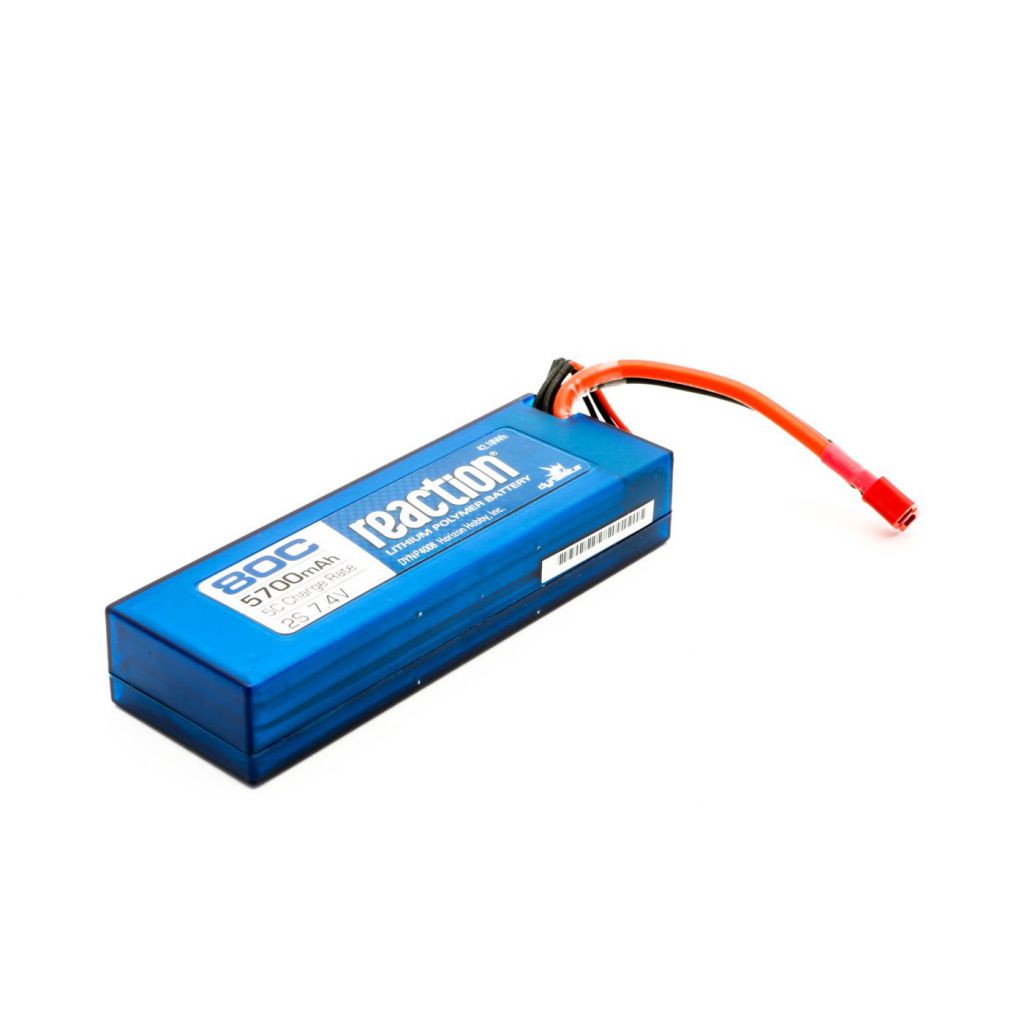 Batterie Li-Po 2S 7,4V 5700mA 80C, boitier rigide, prise Deans - HORIZON HOBBY - R&eacute;f&eacute;rence: DYNP4008D