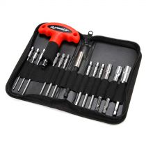 Set d'outillage DELUXE pour mod&egrave;les grande &eacute;chelle, carr&eacute; 1/4 ,avec poign&eacute;e, 100/110mm - HORIZON HOBBY - R&eacute;f&eacute;rence: DYNT1074