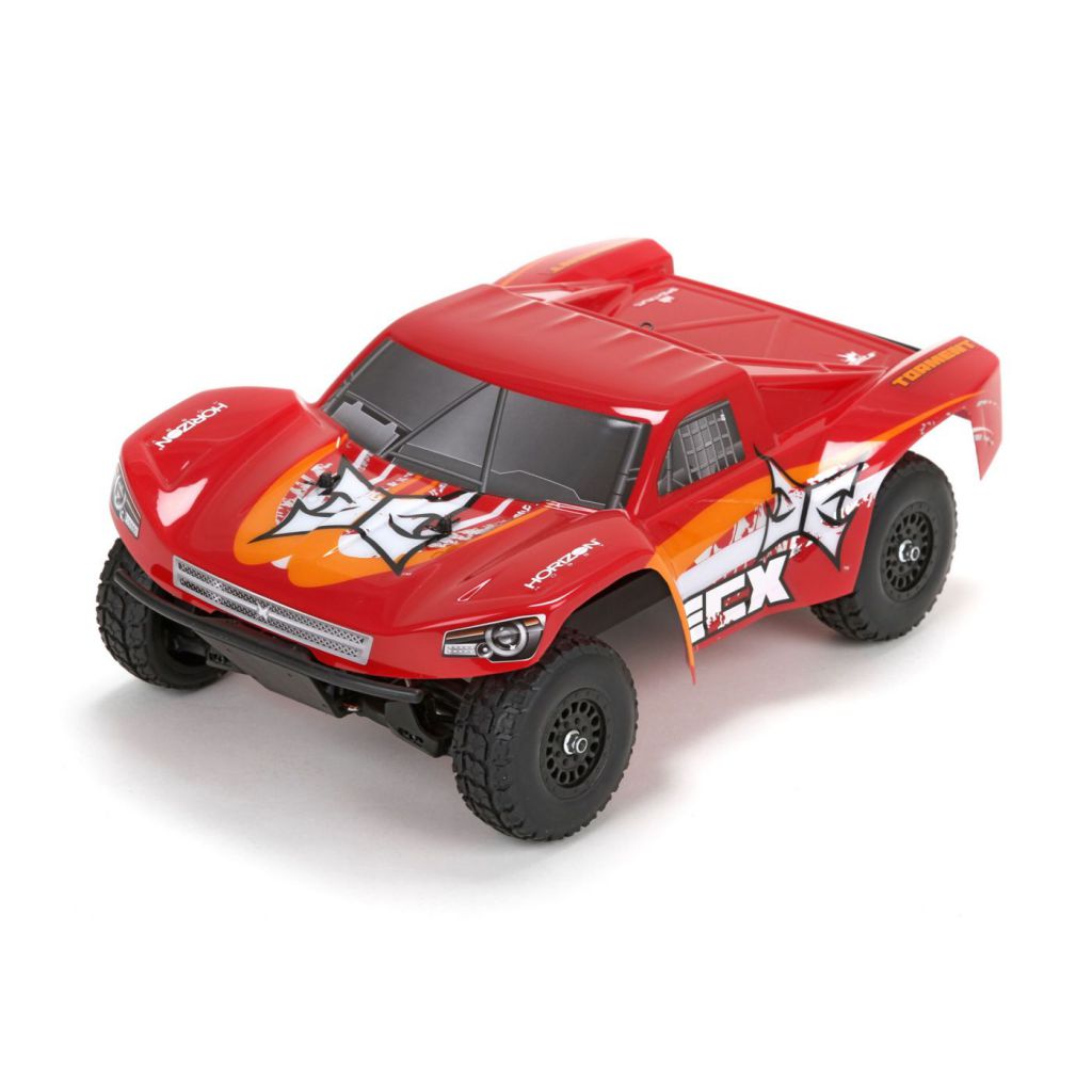 Torment 1/18th 4WD Short Course Truck Rouge/Orange RTR INT - HORIZON HOBBY - R&eacute;f&eacute;rence: ECX01001IT2