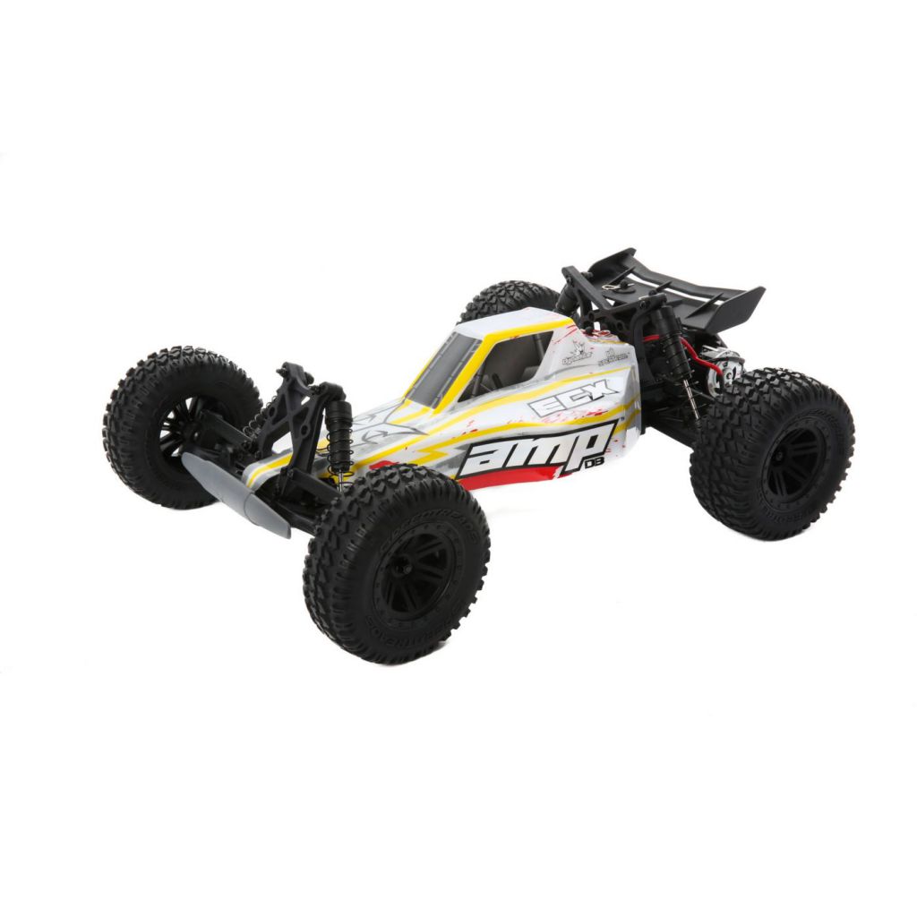 AMP MT 1/10 2WD Desert Buggy: Blanc/Rouge RTR INT - HORIZON HOBBY - R&eacute;f&eacute;rence: ECX03029IT2