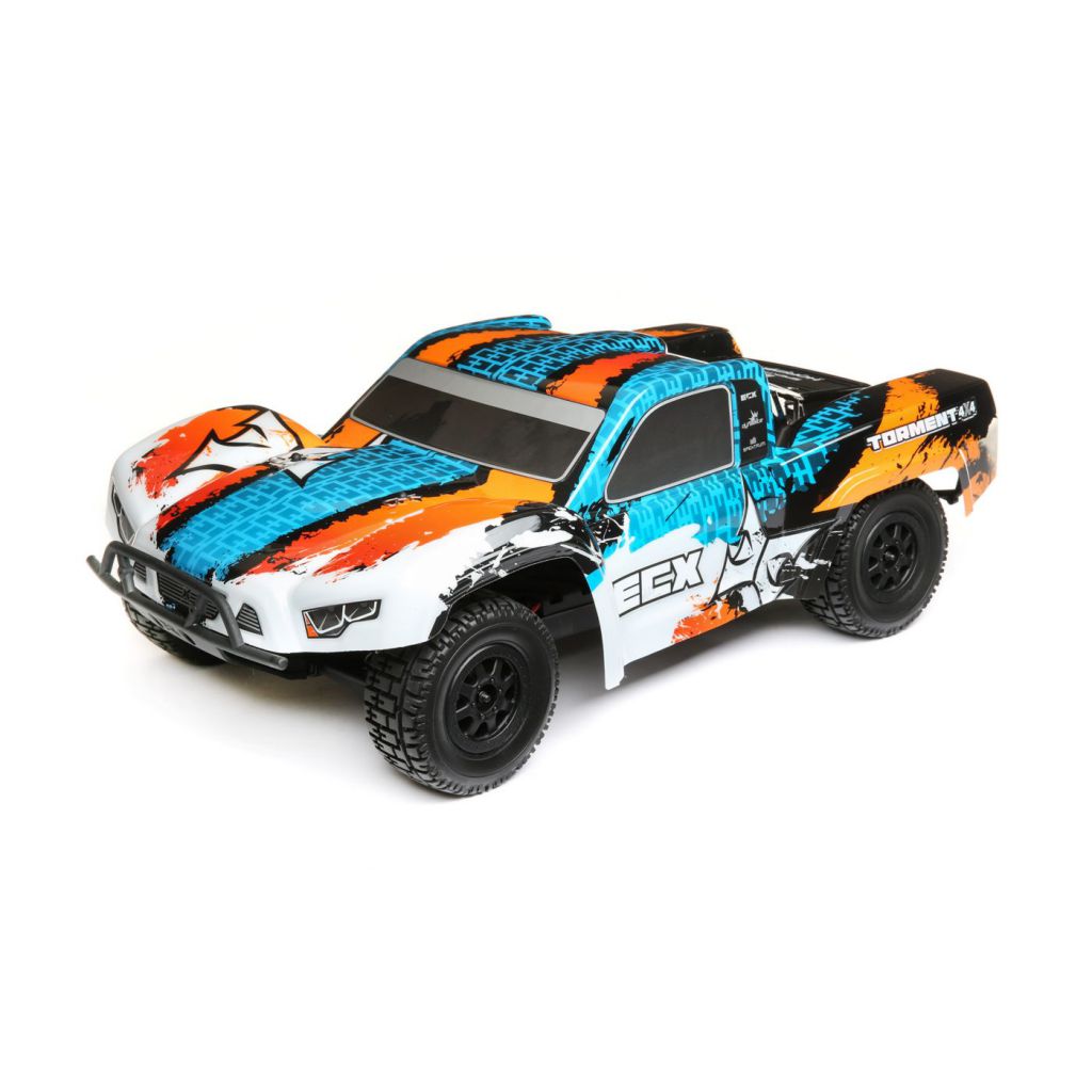 1/10 4WD Torment Brushed Orange/Blue RTR - HORIZON HOBBY - R&eacute;f&eacute;rence: ECX03243T1