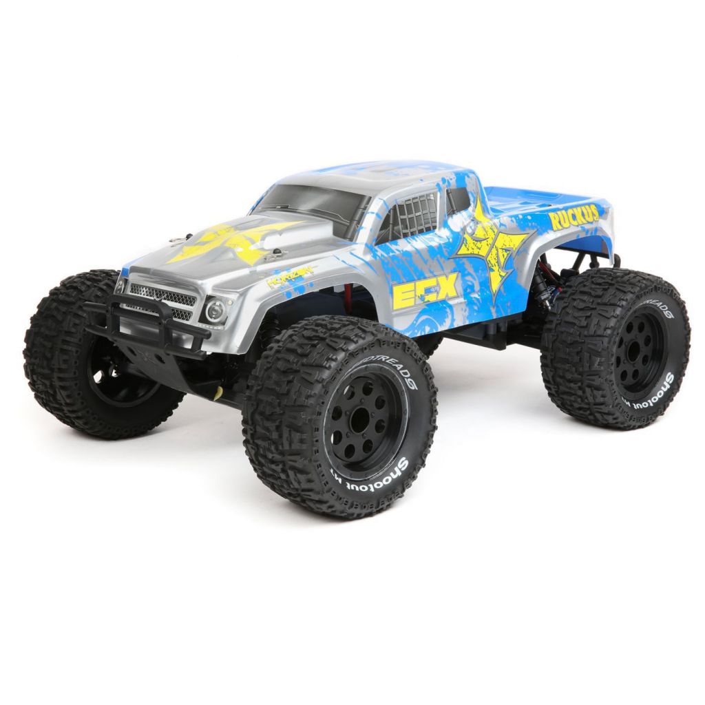 Ruckus MT BD Li-Po 1/10 2wd: Argent/Bleu RTR INT - HORIZON HOBBY - R&eacute;f&eacute;rence: ECX03331IT1