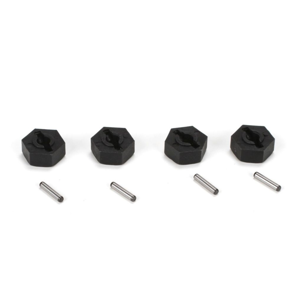 1:18 4WD Temper - Hexagones de roues 12mm (4) - HORIZON HOBBY - R&eacute;f&eacute;rence: ECX212017