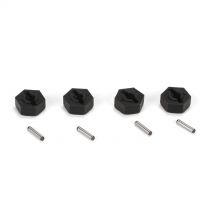 1:18 4WD Temper - Hexagones de roues 12mm (4) - HORIZON HOBBY - R&eacute;f&eacute;rence: ECX212017