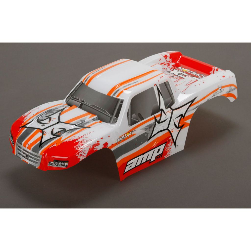 AMP MT 1/10 - Carrosserie Blanc/Orange - HORIZON HOBBY - R&eacute;f&eacute;rence: ECX230016