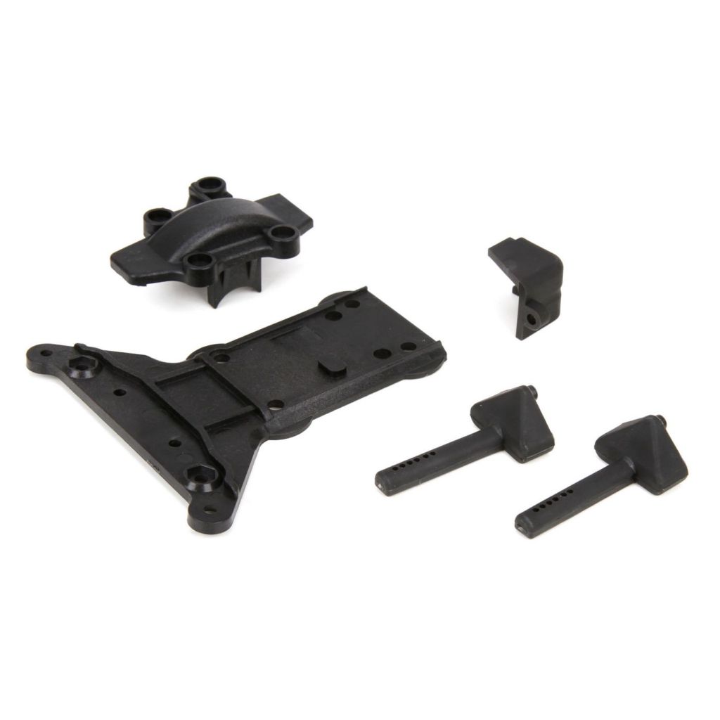 ECX 4WD 1/10 - Couvercle de transmission/Plaque/support de batterie - HORIZON HOBBY - R&eacute;f&eacute;rence: ECX231010