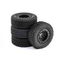 Premount Tire (4): 1/24 4WD Barrage - HORIZON HOBBY - R&eacute;f&eacute;rence: ECX40008