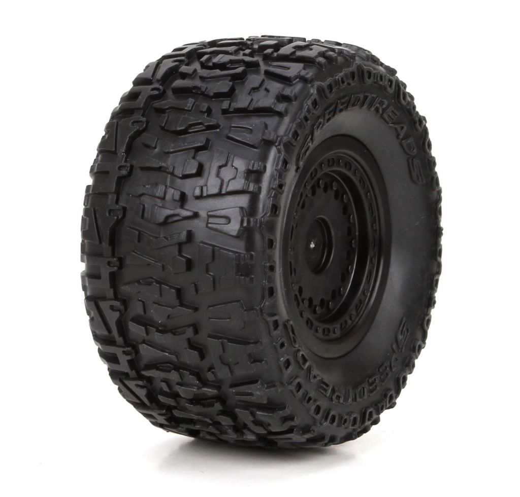 Ruckus 1/18 - Pneus mont&eacute;s sur jantes av/arr - HORIZON HOBBY - R&eacute;f&eacute;rence: ECX41000