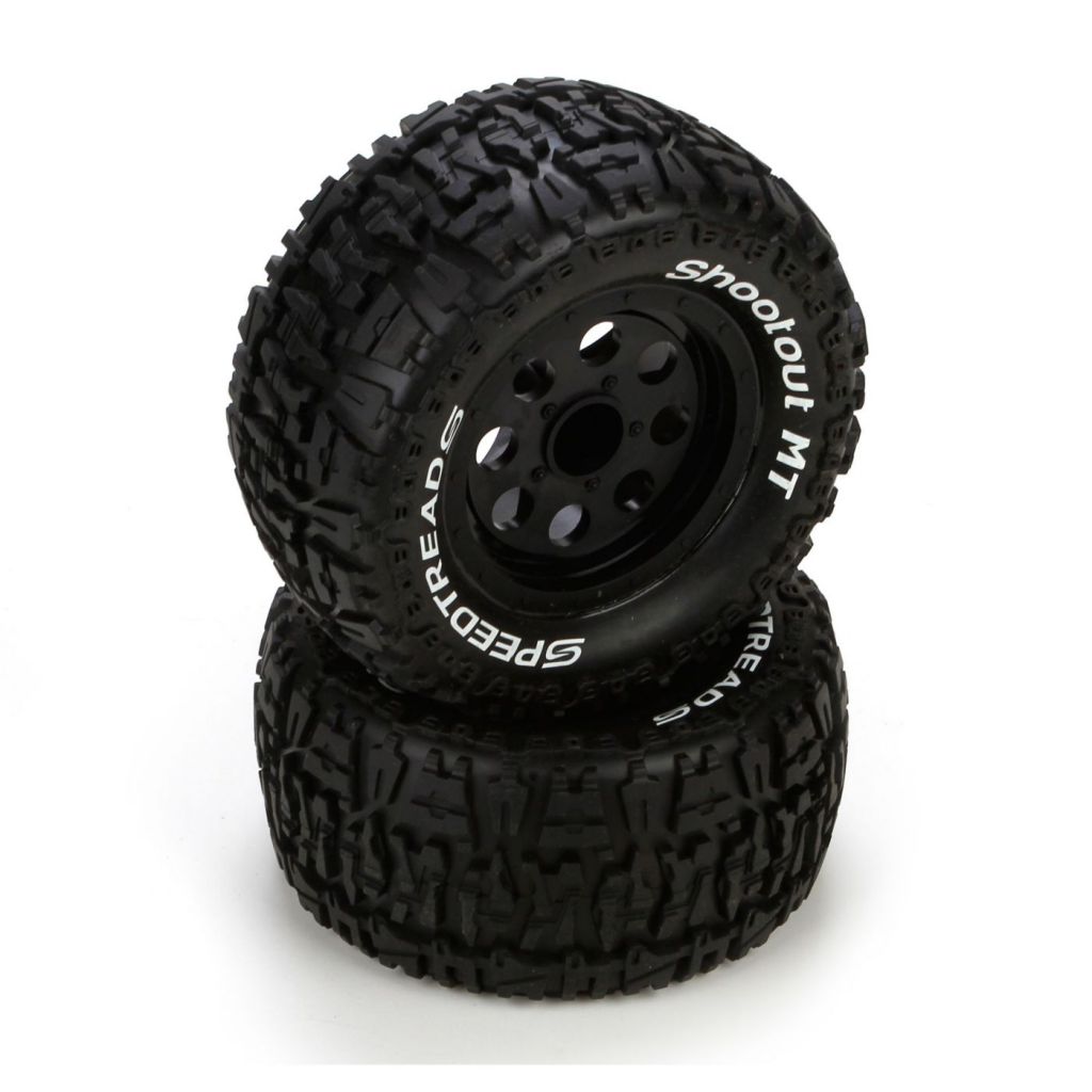 Ruckus - Pneu av/arr mont&eacute; sur jante noire, (2) - HORIZON HOBBY - R&eacute;f&eacute;rence: ECX43008