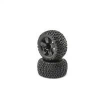 FR/R Tire,Prmnt,Blk Wheel (2):1/10 2wd/4wd Ruckus - HORIZON HOBBY - R&eacute;f&eacute;rence: ECX43013
