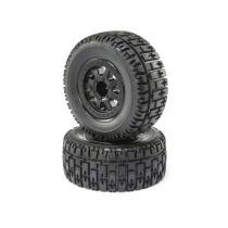 FR/R Tire,Prmnt,Blk Wheel (2):1/10 2wd/4wd Torment - HORIZON HOBBY - R&eacute;f&eacute;rence: ECX43014