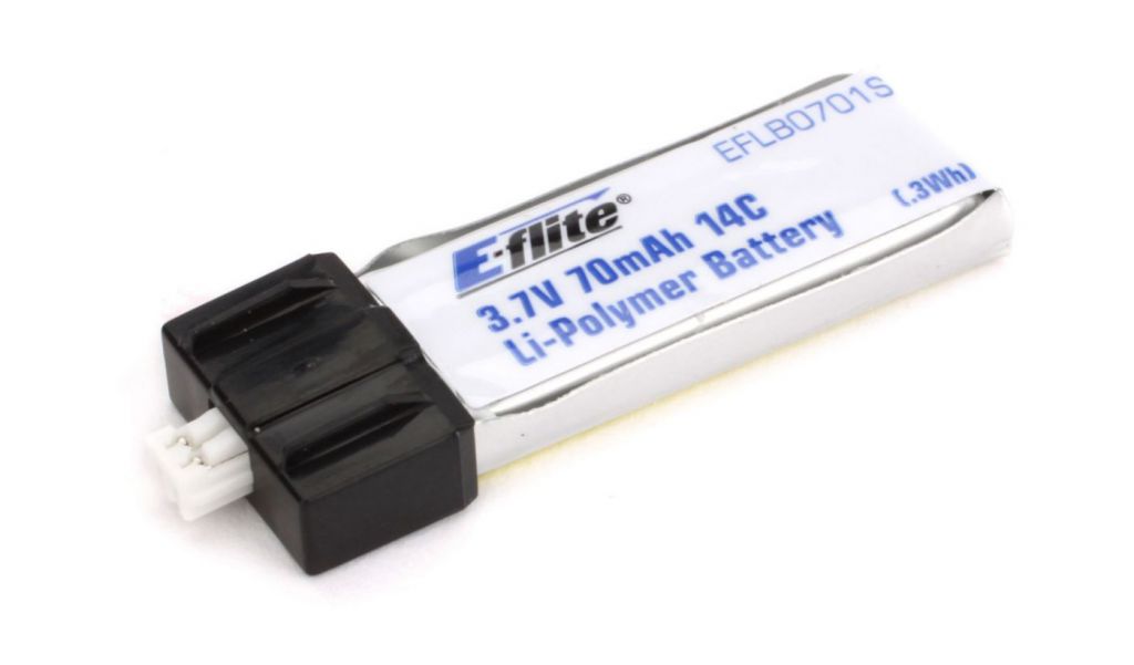 E-FLITE Accu Li-Po 70mA 1S 3,7v 14C - HORIZON HOBBY - R&eacute;f&eacute;rence: EFLB0701S