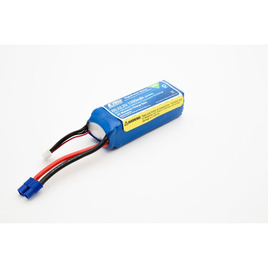 Batterie Li-Po 6S 22,2V 1300mA 30C, prise EC3  - HORIZON HOBBY - R&eacute;f&eacute;rence: EFLB13006S30