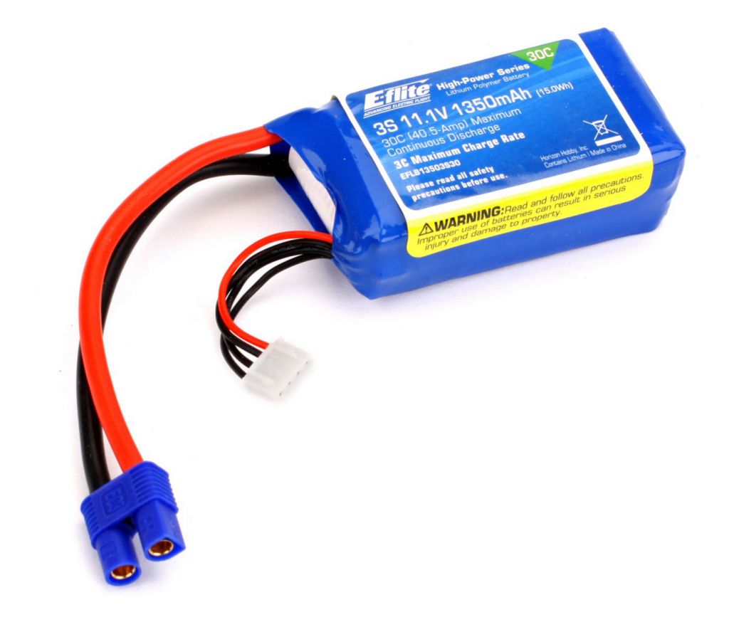 E-FLITE Accu Li-Po 1350mAh 3S 11,1V 30C - HORIZON HOBBY - R&eacute;f&eacute;rence: EFLB13503S30