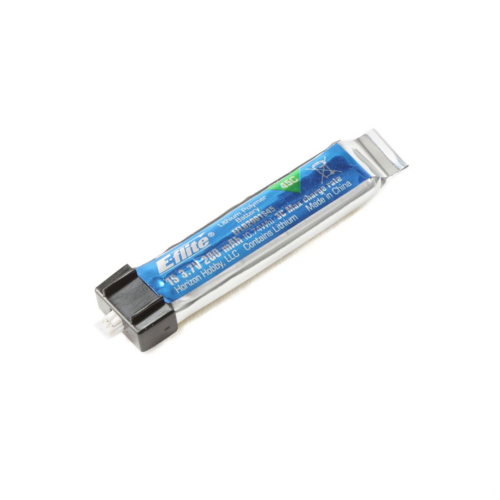 E-FLITE Batterie Li-Po 1S 3,7V 200mA 45C - HORIZON HOBBY - R&eacute;f&eacute;rence: EFLB2001S45