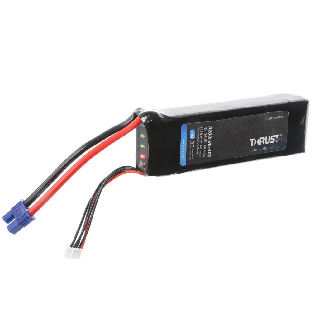 Li-Po 4S 14,8V 3200mA 40C avec DEL, prise EC3 - HORIZON HOBBY - R&eacute;f&eacute;rence: EFLB32004S40