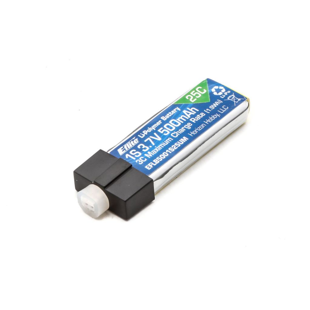 E-FLITE Batterie Li-Po 1S 3,7V 500mA 25C, prise UMX - HORIZON HOBBY - R&eacute;f&eacute;rence: EFLB5001S25UM