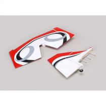 Twist 60 (True Red) -Tail set w/ Elev, Fin, Rudder - HORIZON HOBBY - R&eacute;f&eacute;rence: HAN421003