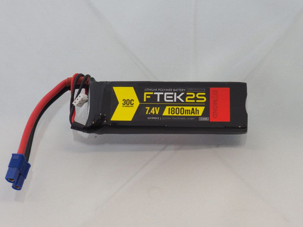 DYMOND F-TEK 2S 1800mAh (7,4V) 30C LiPo Pack (EC3) - HORIZON HOBBY - R&eacute;f&eacute;rence: HSF03199015