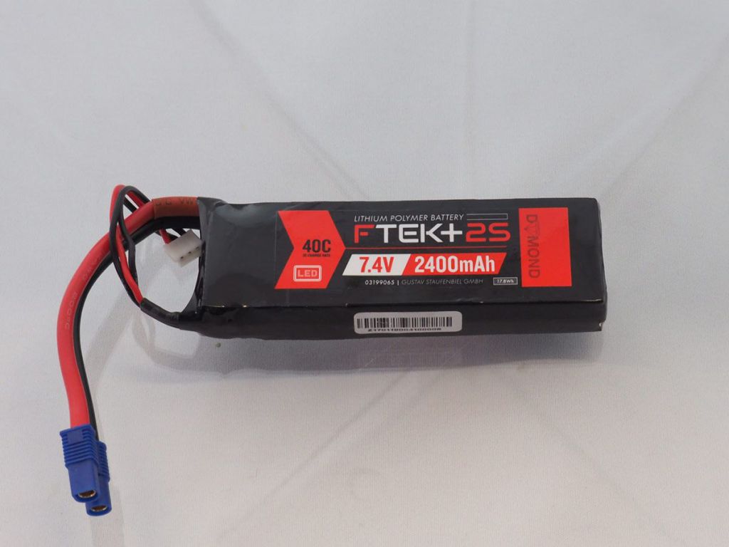 DYMOND F-TEK+ 2S 2400mAh (7,4V) 40C LiPo Pack with LED Indicator (EC3) - HORIZON HOBBY - R&eacute;f&eacute;rence: HSF03199065